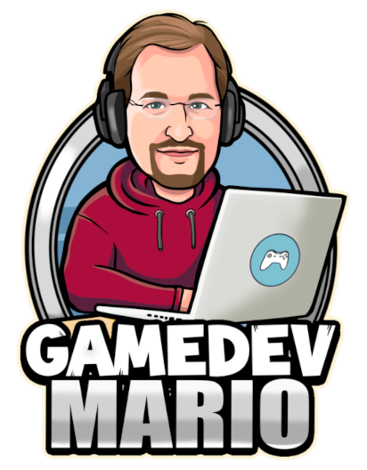 GameDev Mario illustrated logo